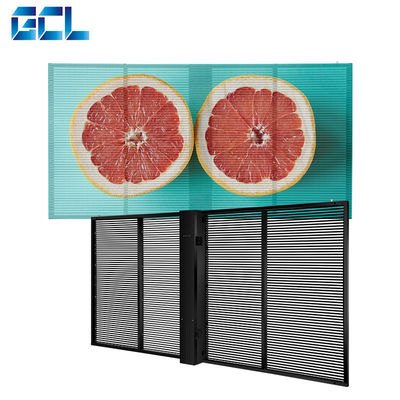 10000 horas de vida útil Display LED transparente a cores inteiras para publicidade interna