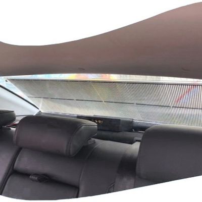 V140° Ângulo de visão Alto e transparente Display LED de publicidade para janela traseira de autocarro de táxi ou de autocarro de autocarro