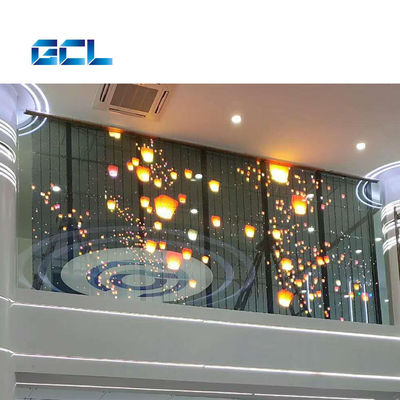 Display LED transparente de instalação fixa P4mm para edifícios emblemáticos