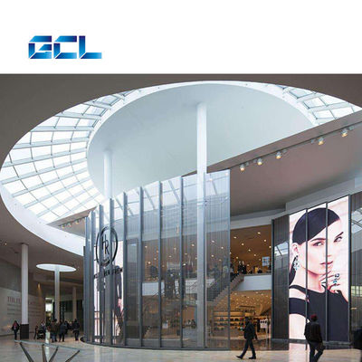 Display LED transparente de instalação fixa P4mm para edifícios emblemáticos