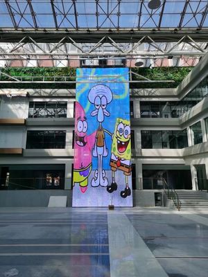 GCL 1000 mm tela LED transparente flexível personalizada para instalação interna fácil