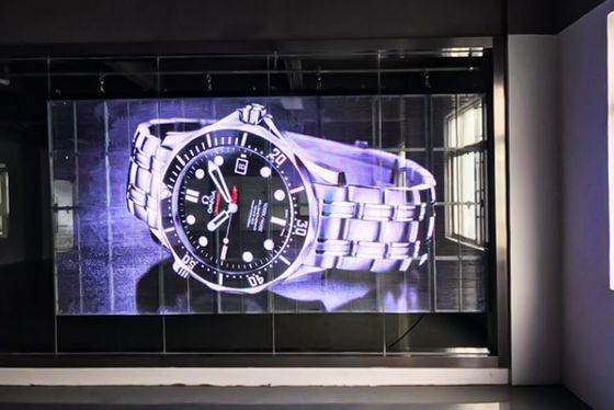 Display LED transparente de instalação fixa P4mm para edifícios emblemáticos