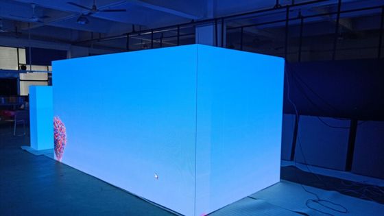 Display LED de alta luminosidade de 90 graus de canto de publicidade exterior com 10000 horas de vida útil