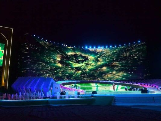 P10 LED Parede de vídeo transparente com ângulo de visão de 120 graus 10000 horas de vida útil