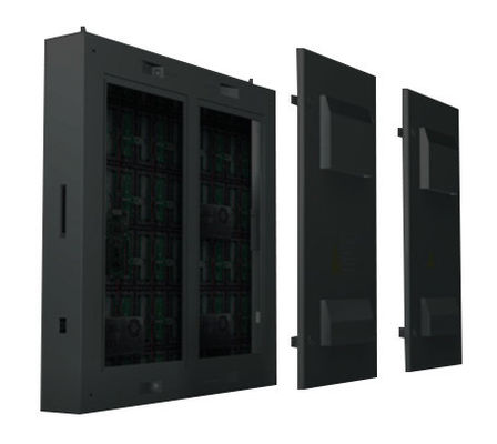 Tabela de visualização LED comercial transparente para publicidade exterior Tamanho 256*128mm