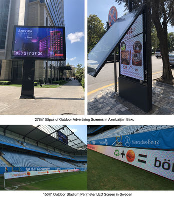 Tamanho do gabinete Pôster LED de piso em pé Visualização de vídeo P1.875 Pôster LED para publicidade ao ar livre