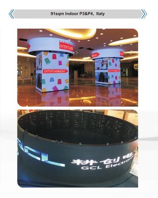 Módulo de exibição de ecrã LED P3 interior com nível de proteção IP65 e design flexível