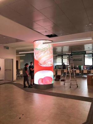 Instalação interna P3 Módulo LED de coluna circular com alta relação de contraste 5000 1 e 256 profundidade de cor