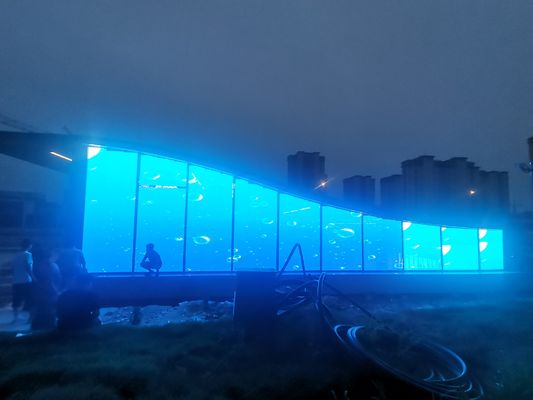 Vidro de exterior profissional P3.9 Ecrã LED transparente para publicidade
