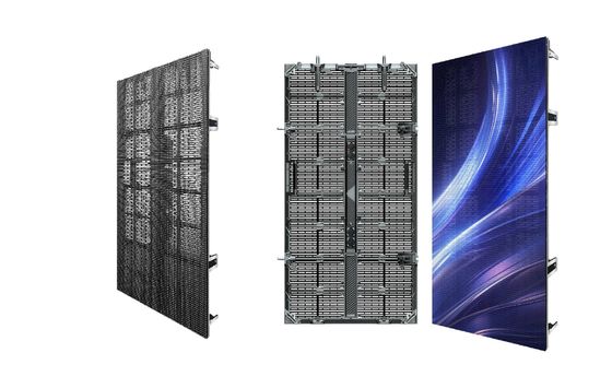 Ecrã de visualização LED de aluguer de malha ao ar livre Gflow com uma taxa de transparência superior a 60% P10.4 500*500mm/500*1000mm