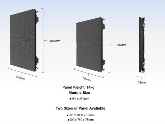 Gstar-II Série 500 * 750mm Indoor Rental LED Display Instalação fixa P1.5 P1.953mm Várias formas