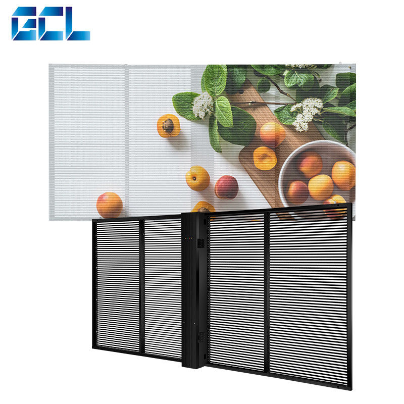 10000 horas de vida útil Display LED transparente a cores inteiras para publicidade interna