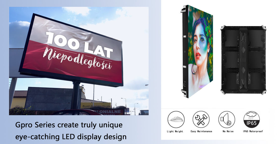 Display de LED exterior Grock P6/P8/P10 High Resolution Waterproof e nível de proteção IP65