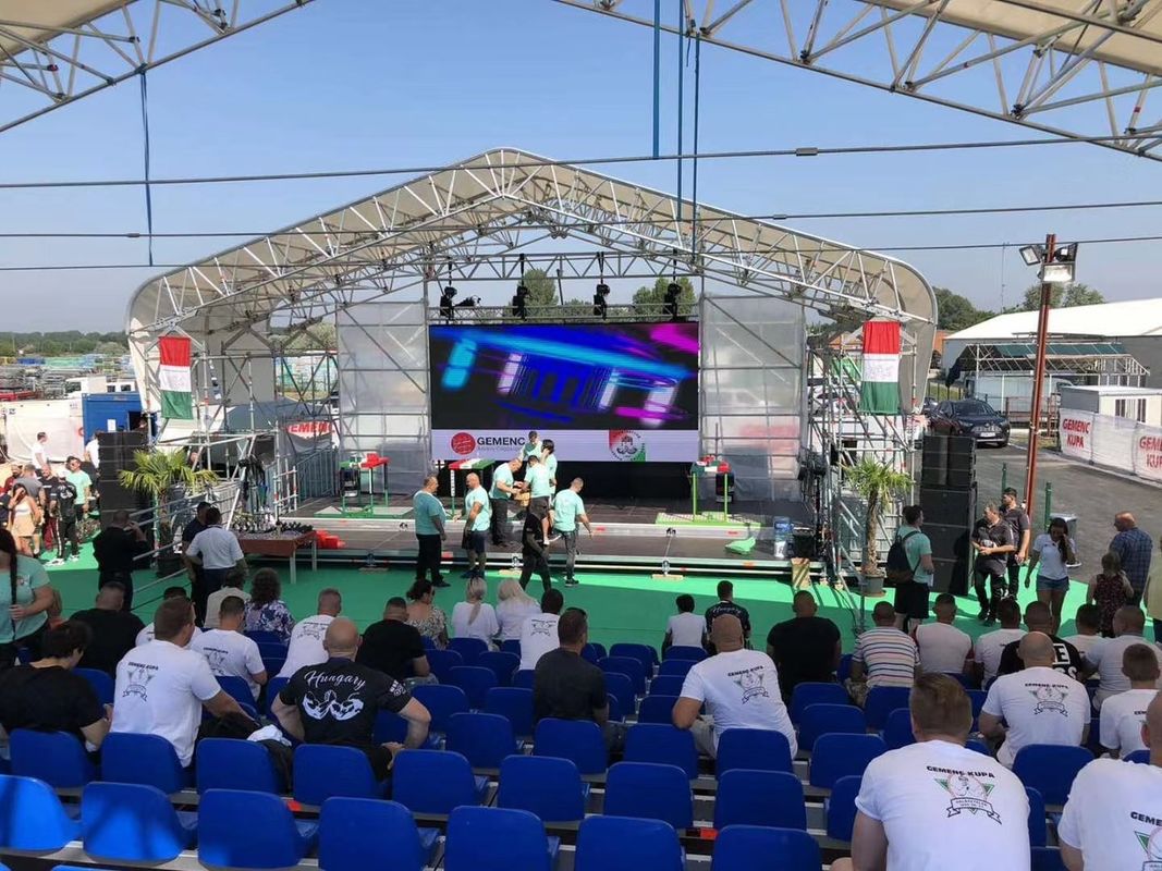 Exibição LED de palco de alta tecnologia ao ar livre Instalação fixa P1.56 Parede de vídeo LED de palco