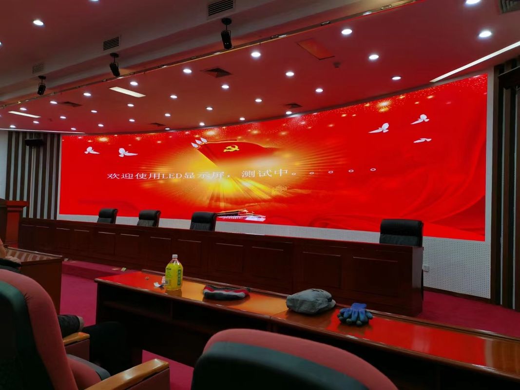 Indoor 600*337.5mm PH0.9\1.25mm HD Large LED Advertising Screen Para Instalação Fixa Indoor