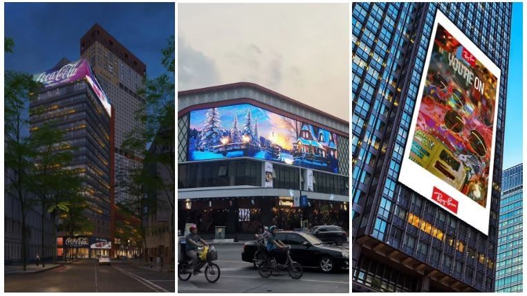Ecrã de publicidade LED transparente 60% P7.9-10.4\P15.625mm Com vidro para shopping