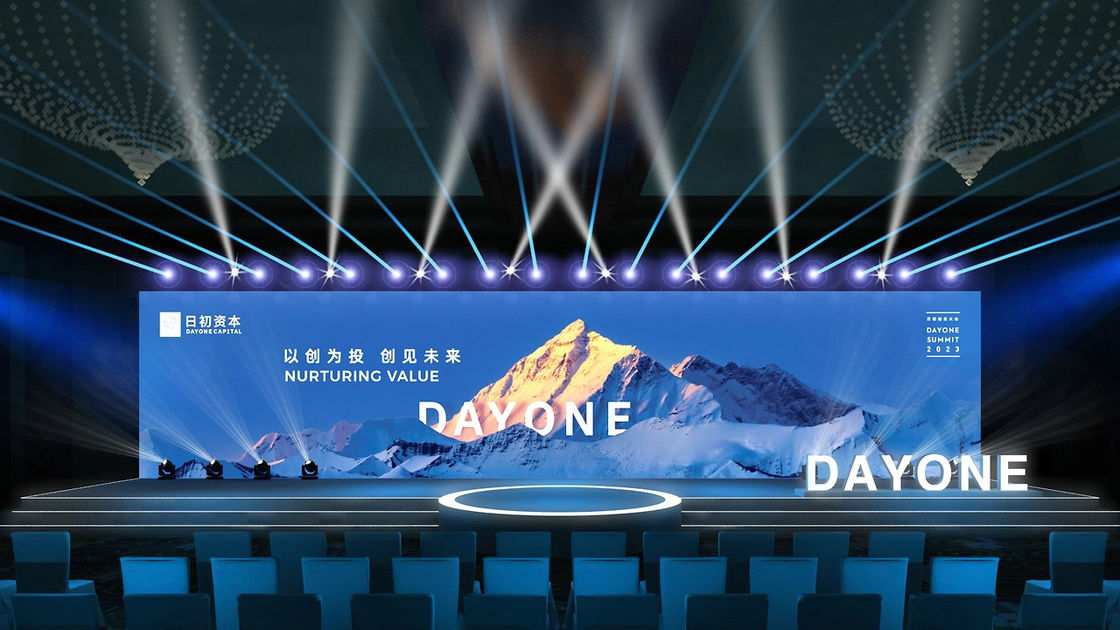 Série Gprime Mais recente Locação tela LED P1.5 P1.9 P2.6 7680 Alta taxa de atualização painel Curva de forma de tela para evento de show de palco
