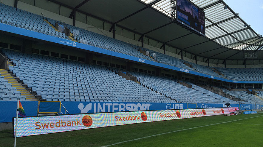 Ecrã de visualização de LED externo à prova d'água P6 P8 P10 Giant Stadium Panel