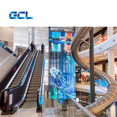 Display LED transparente de instalação fixa P4mm para edifícios emblemáticos