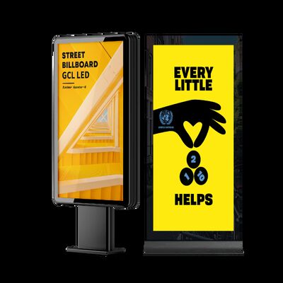 Tela LED de publicidade para exterior 1920X640mm, brilho de 5500 Nits, à prova d'água IP65, para uso comercial